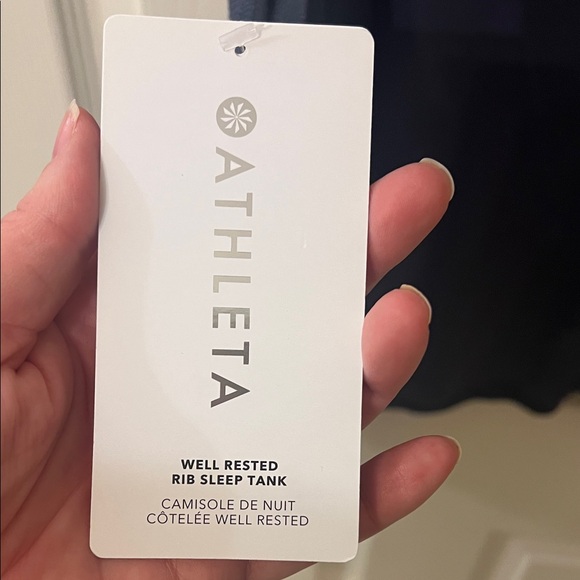 Athleta Well Rested Rib Sleep Tank Blue - Picture 7 of 7